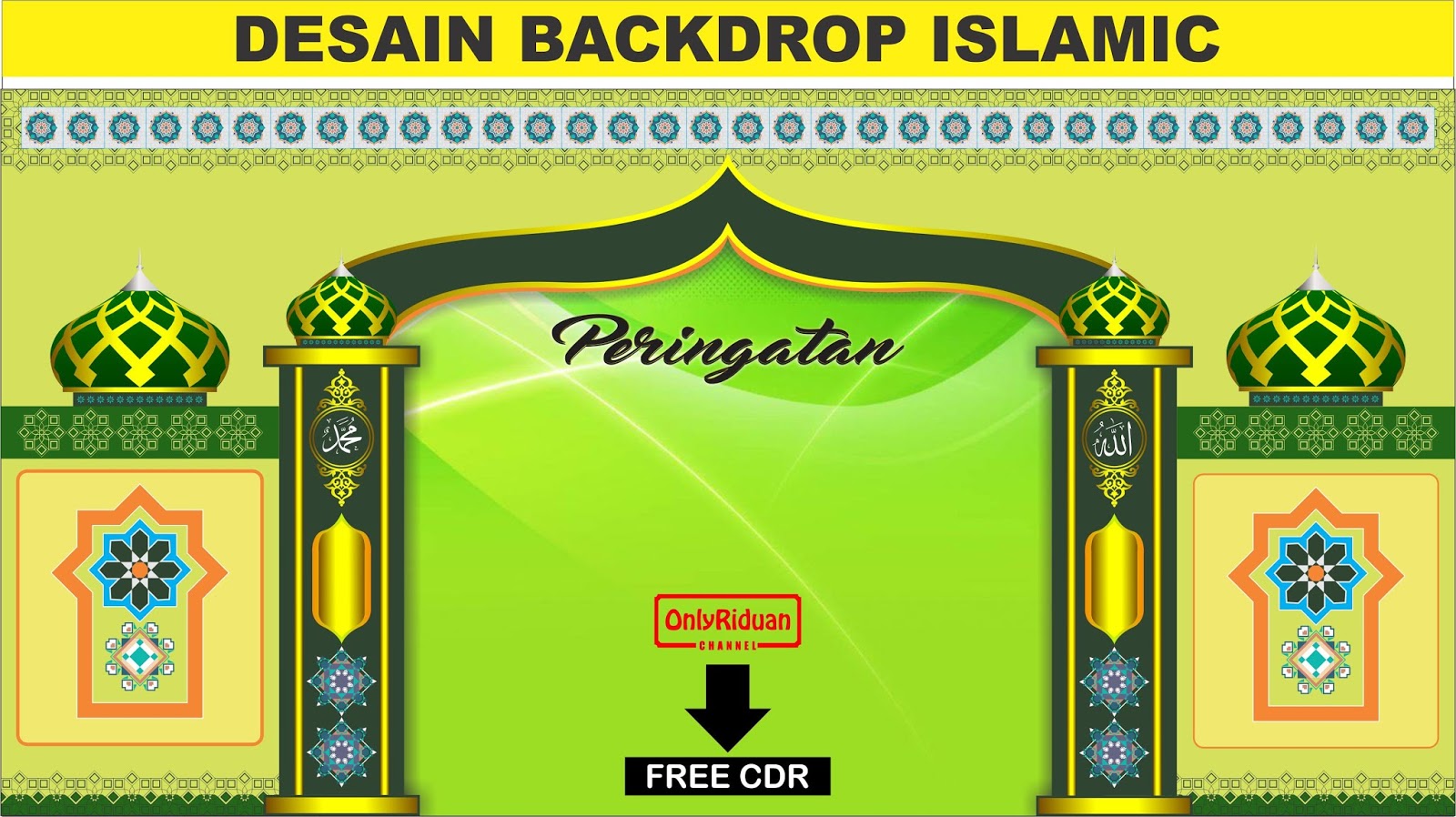 Download Desain Backdrop Pengajian Cdr Nomer 3