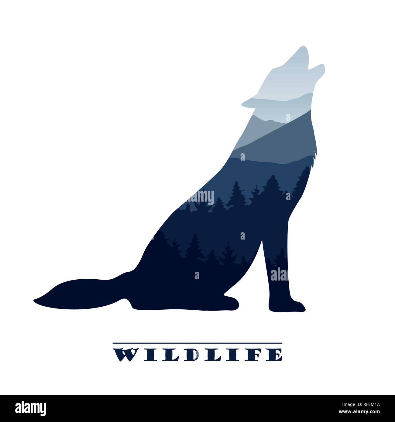 Detail Geometric Wolf Howling Nomer 13