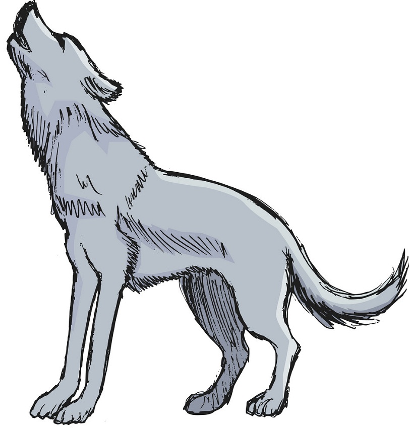 Detail Geometric Wolf Howling Nomer 16