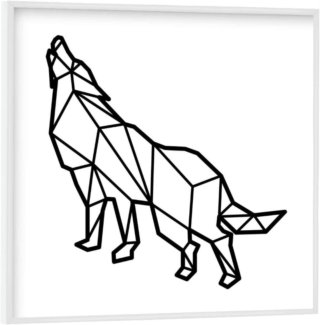 Detail Geometric Wolf Howling Nomer 18