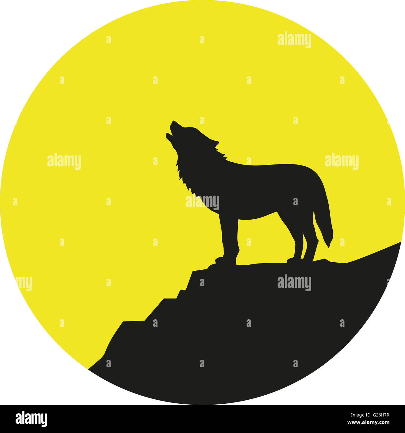 Detail Geometric Wolf Howling Nomer 23