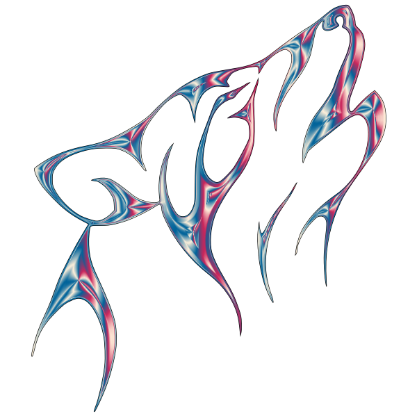 Detail Geometric Wolf Howling Nomer 25