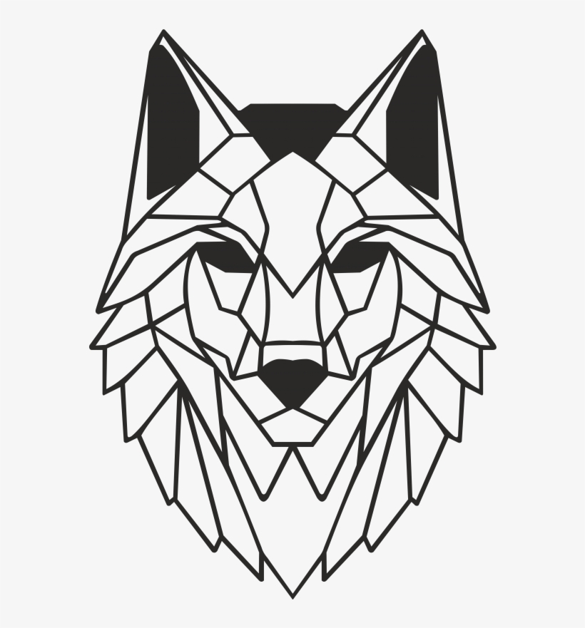 Detail Geometric Wolf Howling Nomer 8
