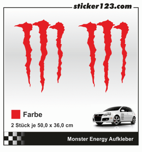 Detail Monster Energy Blau Aufkleber Nomer 8