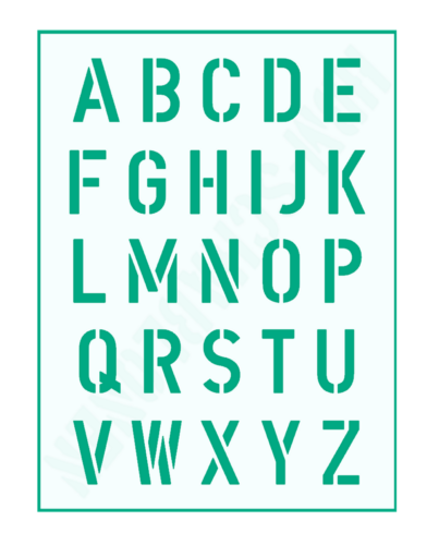 Detail Schablone Abc Nomer 18
