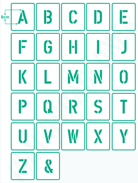 Detail Schablone Abc Nomer 25