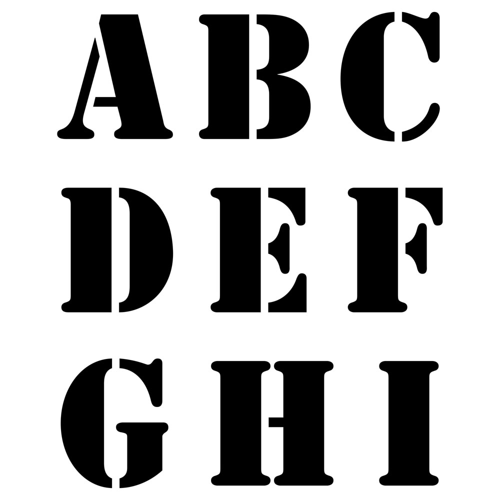 Detail Schablone Abc Nomer 9
