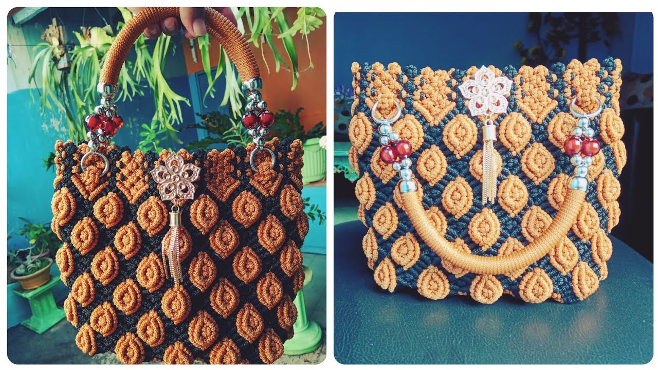 Detail Gambar Tas Dari Tali Kur Motif Bunga Mawar Nomer 43