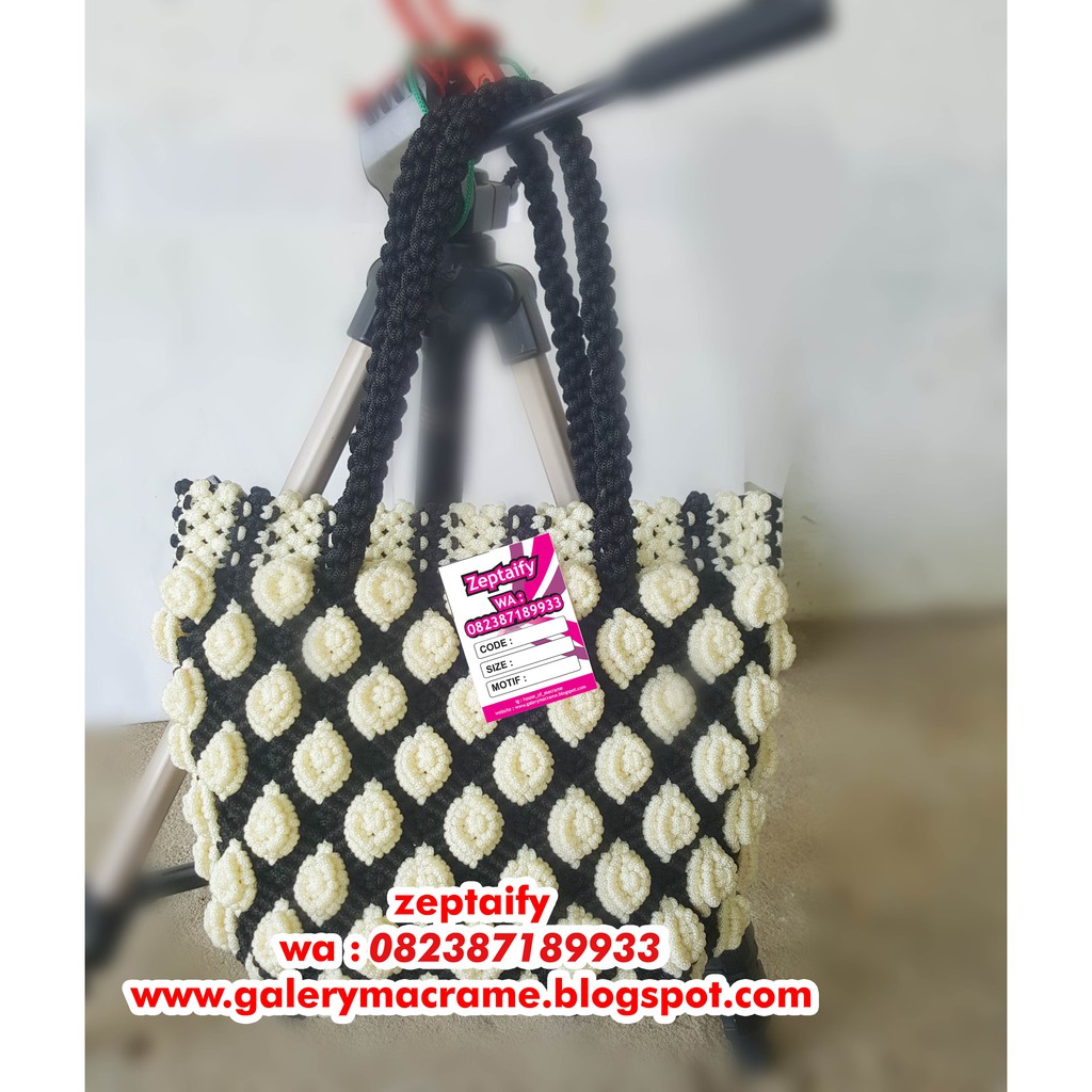 Detail Gambar Tas Dari Tali Kur Motif Bunga Mawar Nomer 56