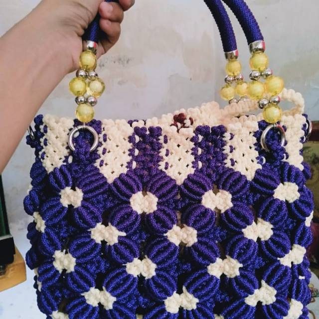 Detail Gambar Tas Tali Kur Motif Bunga Nomer 39