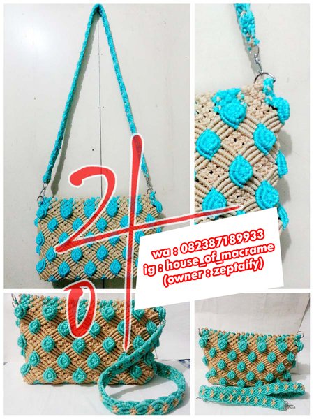 Detail Gambar Tas Tali Kur Motif Bunga Timbul Nomer 41