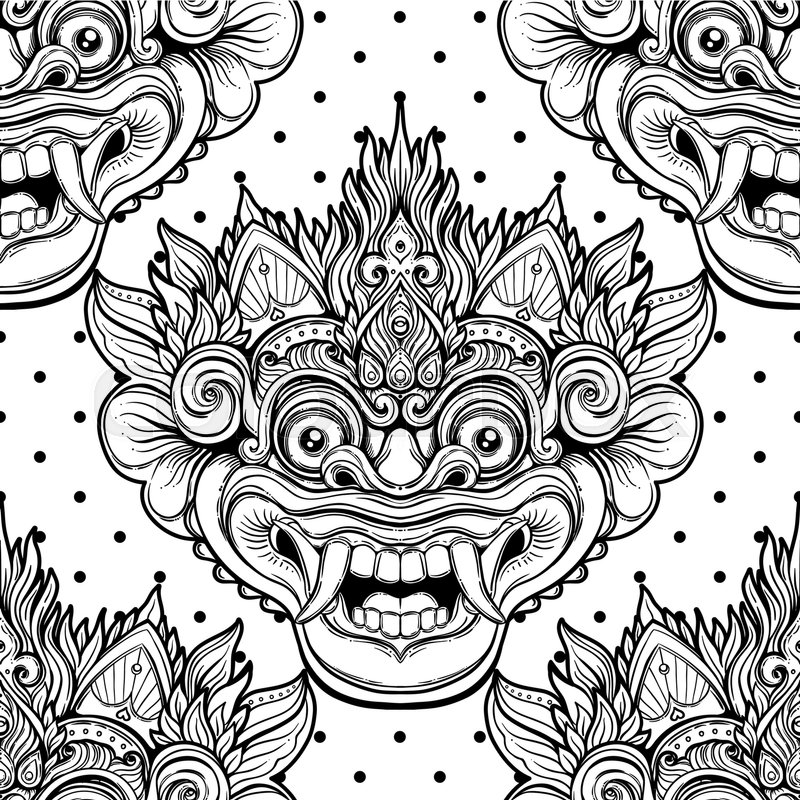 Detail Gambar Tato Barong Bali Nomer 35