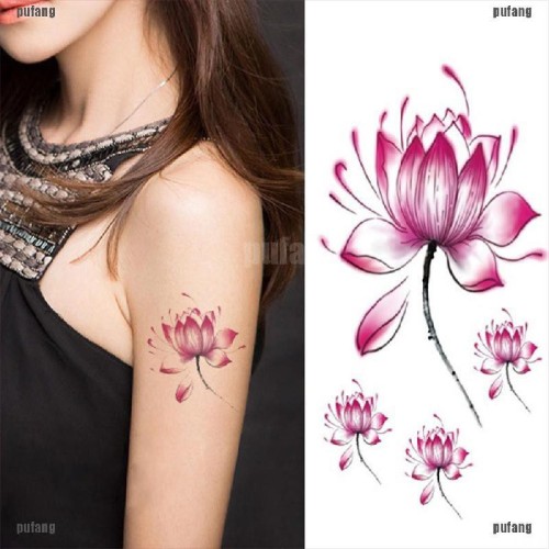 Detail Gambar Tato Bunga Lotus Nomer 23