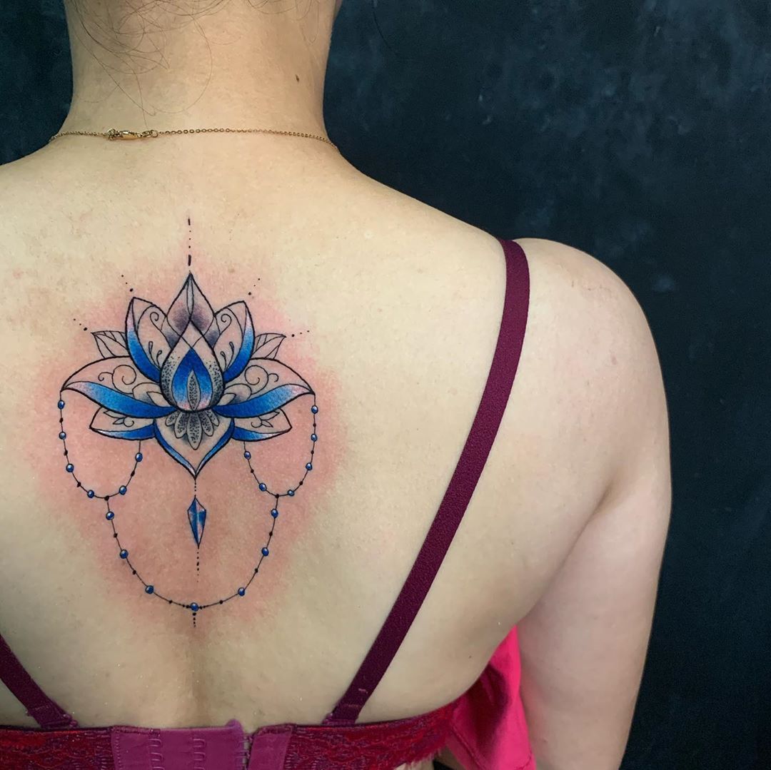 Detail Gambar Tato Bunga Lotus Nomer 33