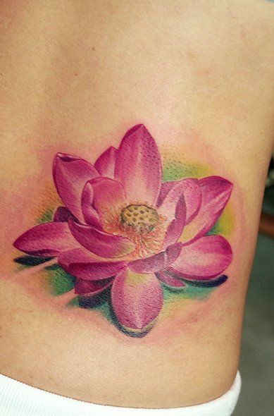 Detail Gambar Tato Bunga Lotus Nomer 43