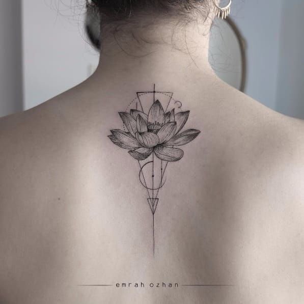Detail Gambar Tato Bunga Lotus Nomer 47