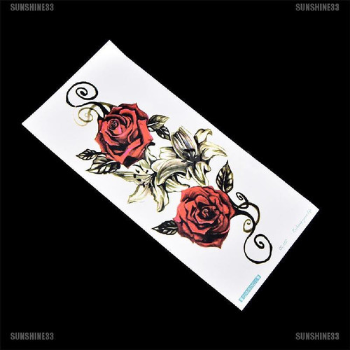 Detail Gambar Tato Bunga Mawar Merah Nomer 19