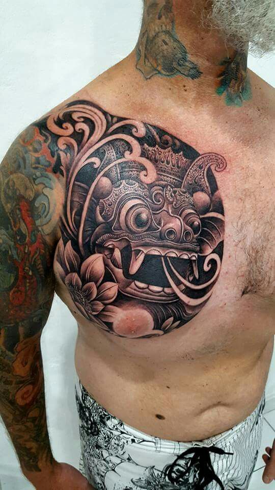 Detail Gambar Tato Di Dada Keren Nomer 13