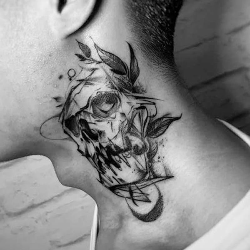 Detail Gambar Tato Di Leher Paling Keren Nomer 51