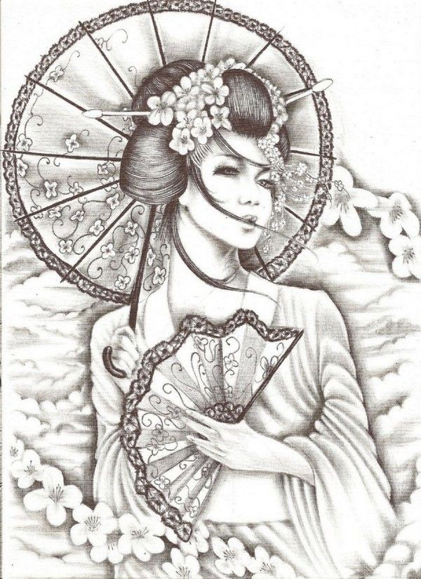 Detail Gambar Tato Geisha Nomer 6