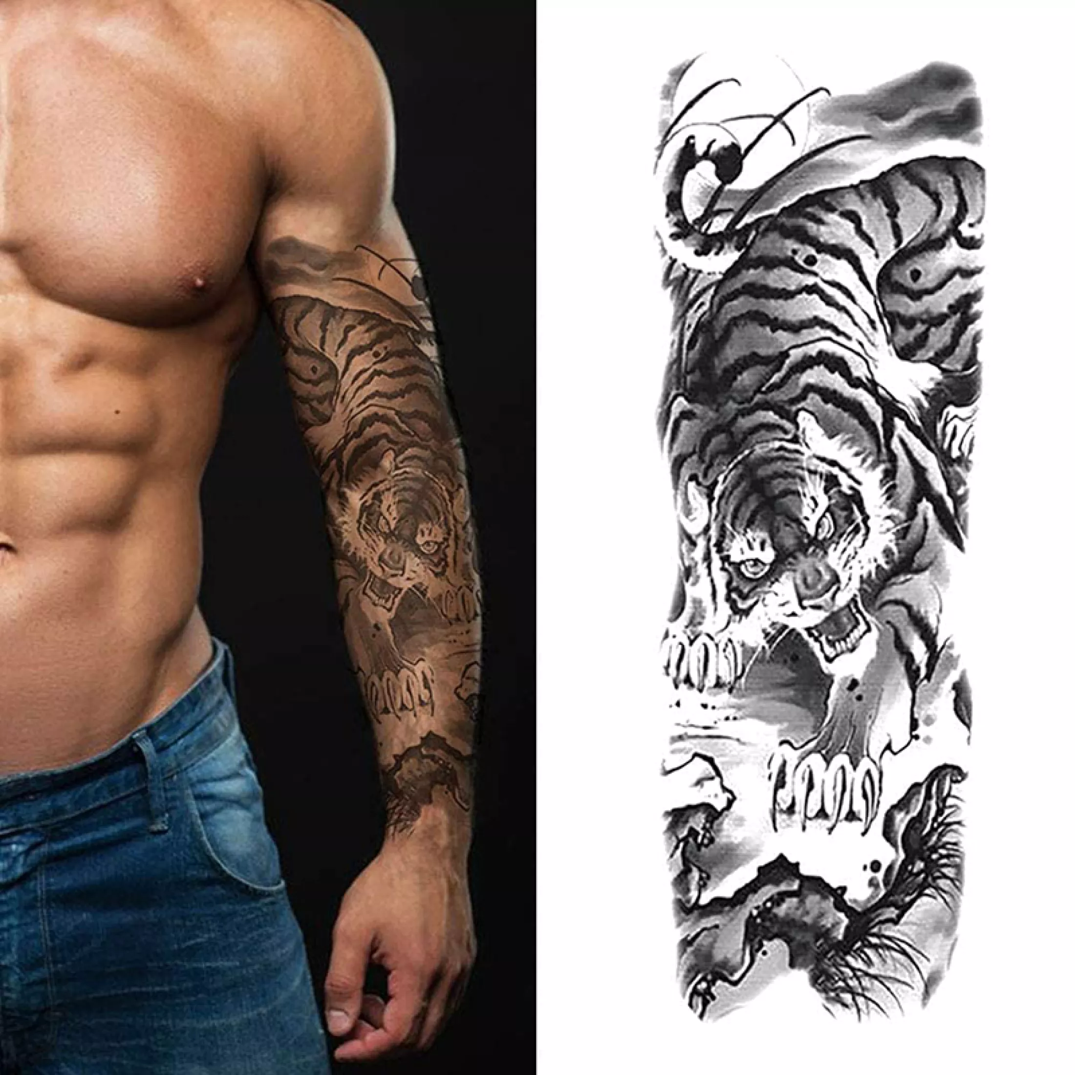 Detail Gambar Tato Harimau Di Lengan Nomer 19