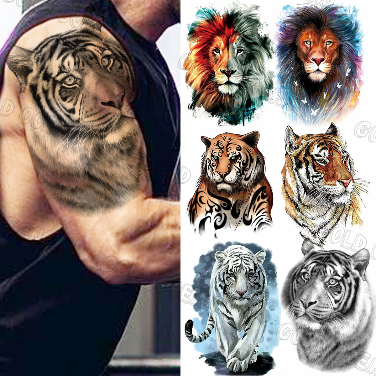 Detail Gambar Tato Harimau Di Lengan Nomer 38