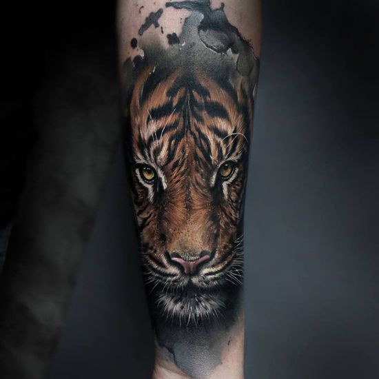 Detail Gambar Tato Harimau Di Lengan Nomer 8