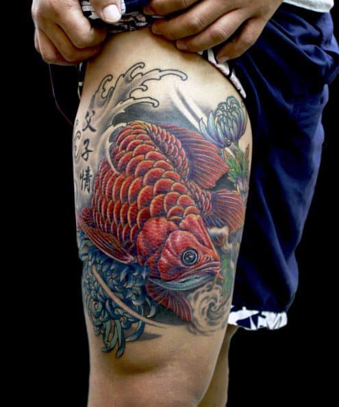 Detail Gambar Tato Ikan Arwana Nomer 16