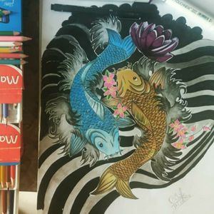 Detail Gambar Tato Ikan Arwana Nomer 28