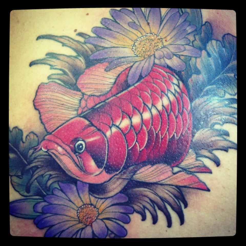 Detail Gambar Tato Ikan Arwana Nomer 7