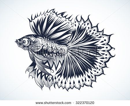 Detail Gambar Tato Ikan Cupang Nomer 7