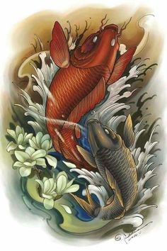Detail Gambar Tato Ikan Koi Nomer 15