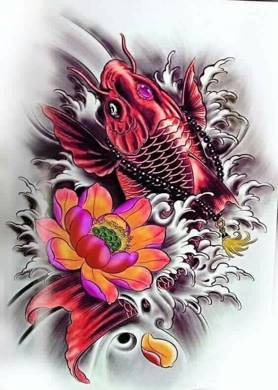 Detail Gambar Tato Ikan Koi Nomer 24