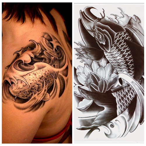 Detail Gambar Tato Ikan Koi Di Dada Nomer 12