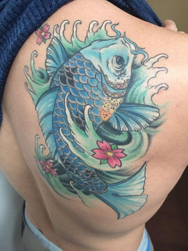 Detail Gambar Tato Ikan Koi Di Dada Nomer 33