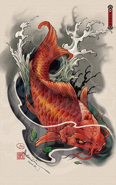 Gambar Tato Koi Jepang - KibrisPDR