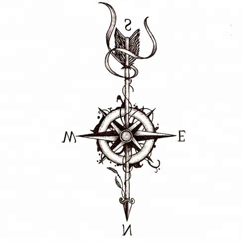 Detail Gambar Tato Kompas Di Tangan Nomer 12