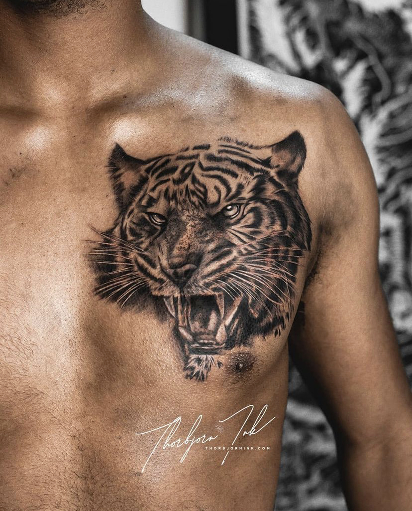 Detail Gambar Tato Macan Di Punggung Nomer 17