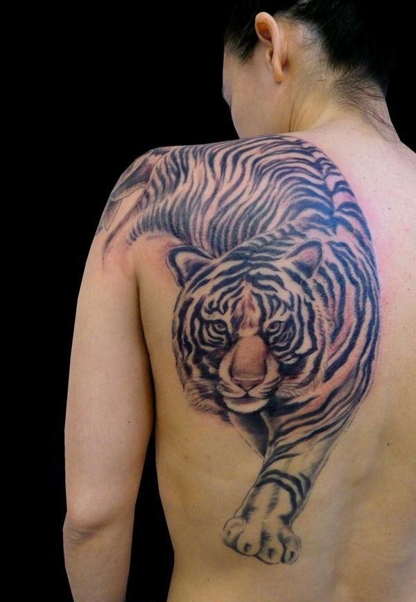 Detail Gambar Tato Macan Di Punggung Nomer 40