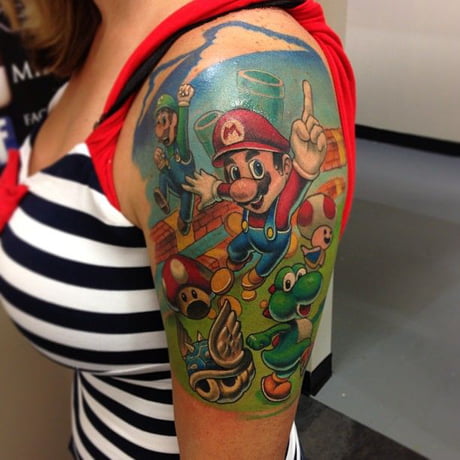 Detail Gambar Tato Mario Bros Nomer 13