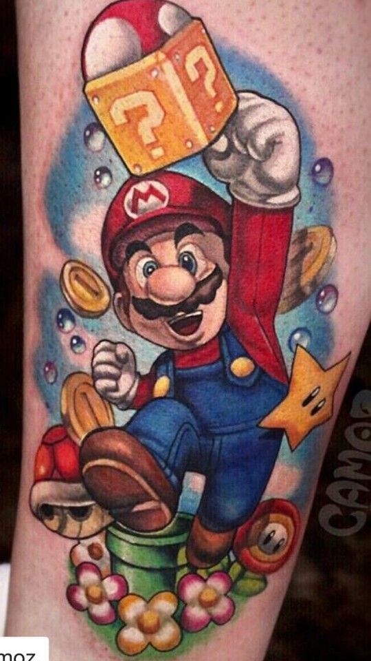 Detail Gambar Tato Mario Bros Nomer 14