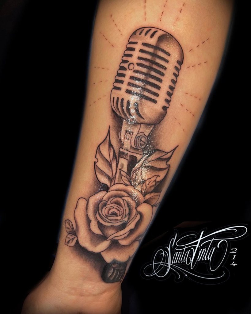 Detail Gambar Tato Microphone Nomer 11