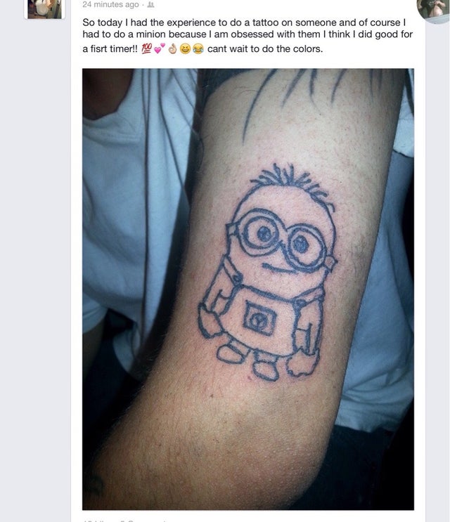 Detail Gambar Tato Minion Nomer 18