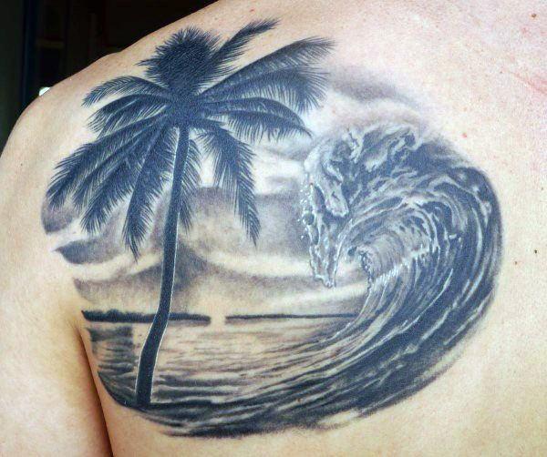 Detail Gambar Tato Pohon Kelapa Nomer 16