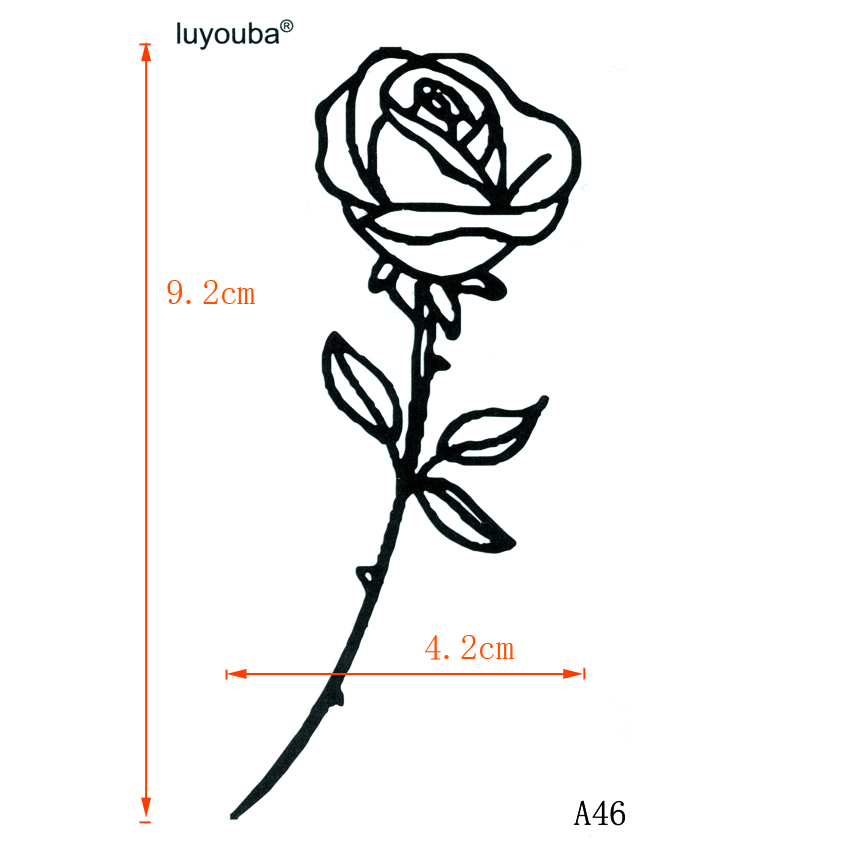 Detail Gambar Tato Setangkai Bunga Mawar Nomer 8