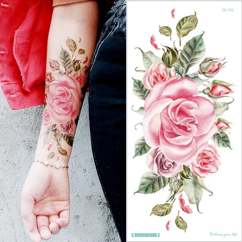 Detail Gambar Tato Tangan Bunga Mawar Nomer 43