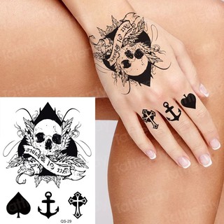 Detail Gambar Tato Tengkorak Di Tangan Simple Nomer 35