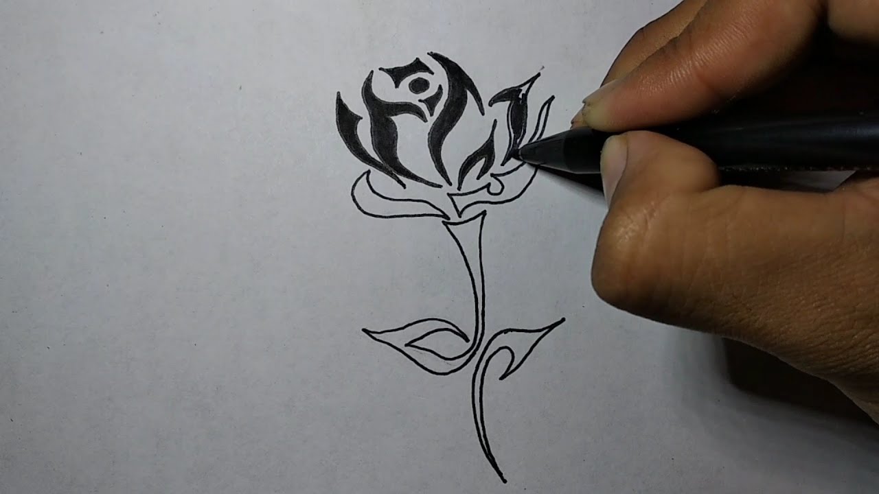 Detail Gambar Tato Tribal Bunga Mawar Nomer 8