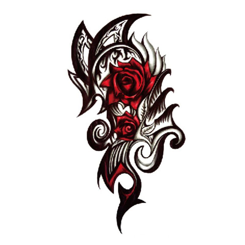 Detail Gambar Tato Tribal Bunga Mawar Nomer 18