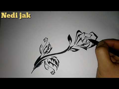 Detail Gambar Tato Tribal Bunga Mawar Nomer 20